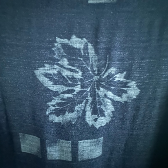 Sag Harbor Black Long sleeve Button Up Leaf Blouse w/built in tank size 14 - Picture 7 of 11